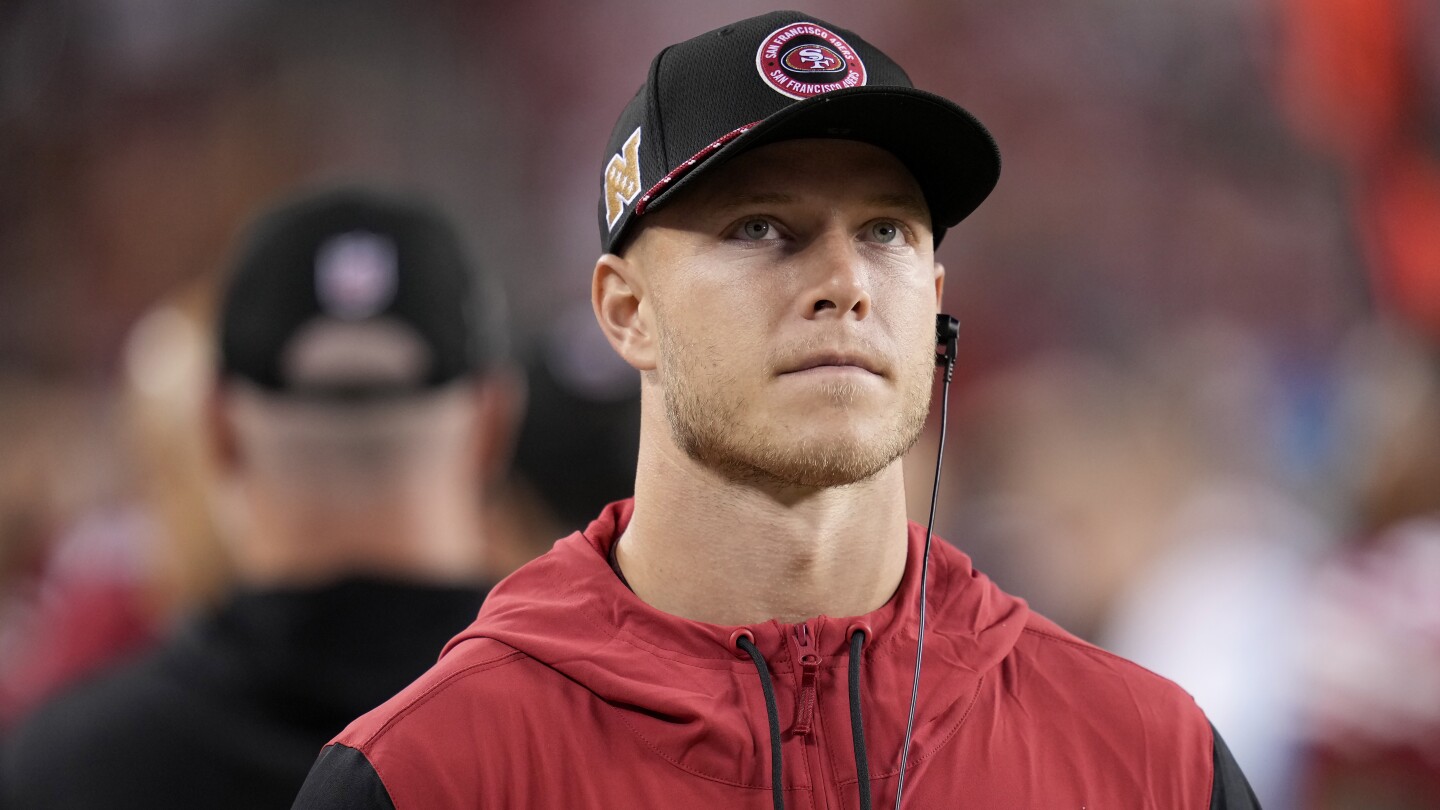 All-Pro RB Christian McCaffrey misses the 49ers’ opener against the Jets with a calf injury