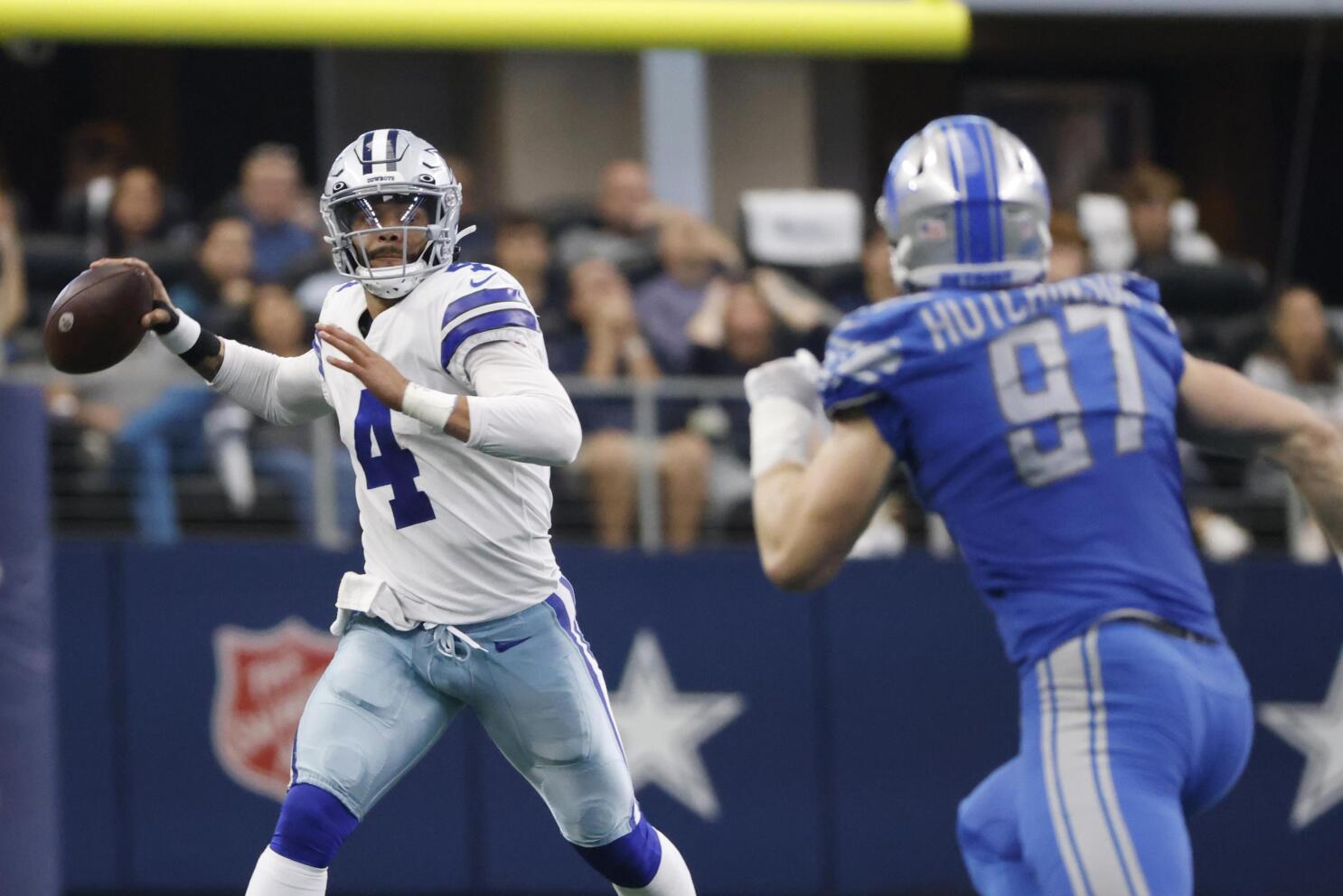 Cowboys lean on defense in Prescott's return, top Lions 24-6