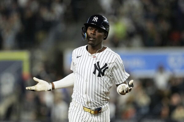 Jazz session: Chisholm has bragging rights over Judge in `home runs plus  stolen bases' | AP News