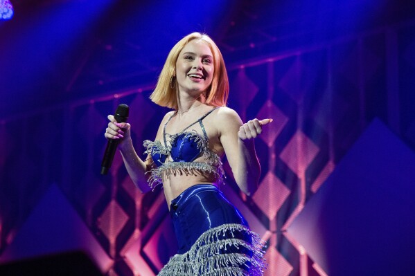 FILE - Zara Larsson performs at Y100's Jingle Ball in Sunrise, Fla., on Dec. 22, 2019. Larsson's latest album "Venus" releases on Friday. (Photo by Amy Harris/Invision/AP, File)