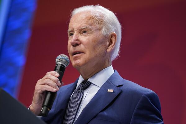 President Joe Biden speaks during the White House Conference on Hunger, Nutrition, and Health, at the Ronald Reagan Building, Wednesday, Sept. 28, 2022, in Washington. (AP Photo/Evan Vucci)