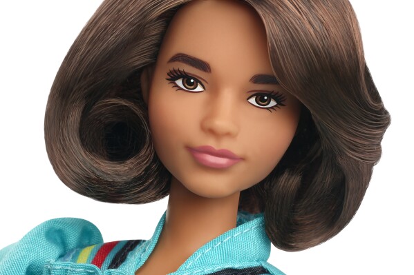 This photo provided by Mattel shows a Barbie doll of Wilma Mankiller. Toy maker Mattel is honoring the late legendary Cherokee leade with a Barbie doll as part of its "Inspiring Women" series. A ceremony honoring Mankiller's legacy is set for Dec. 5, 2023 in Tahlequah, where the tribe is based. Mankiller, who died in 2010, was the first female chief of a major Native American tribe and led the Cherokee Nation from 1985 to 1995. (Mattel via AP)