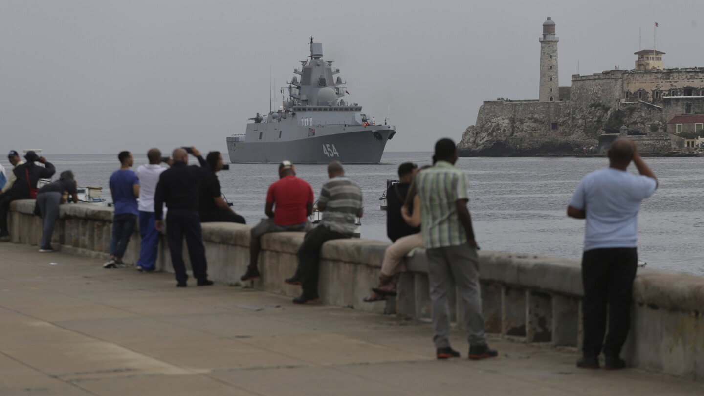 Russian warships reach Cuban waters ahead of military exercises in the Caribbean