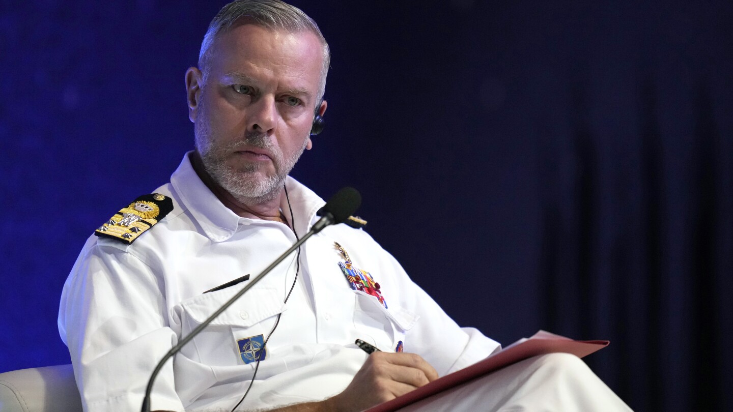 FILE - NATO’s Chair of the Military Committee Admiral Rob Bauer listens during the plenary session of the Seoul Defense Dialogue in Seoul, South Kor