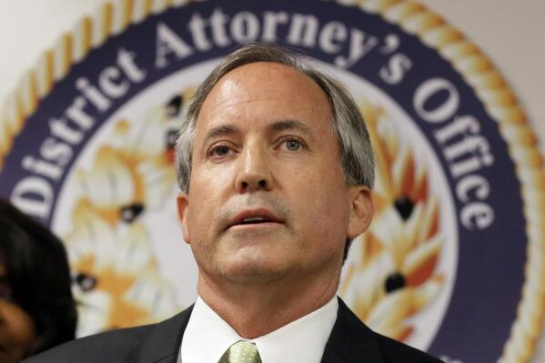 FILE - Texas Attorney General Ken Paxton speaks at a news conference in Dallas on June 22, 2017. A Republican-led investigative committee on Thursday, May 25, 2023, recommended impeaching Paxton, the state’s top lawyer. (AP Photo/Tony Gutierrez, File)