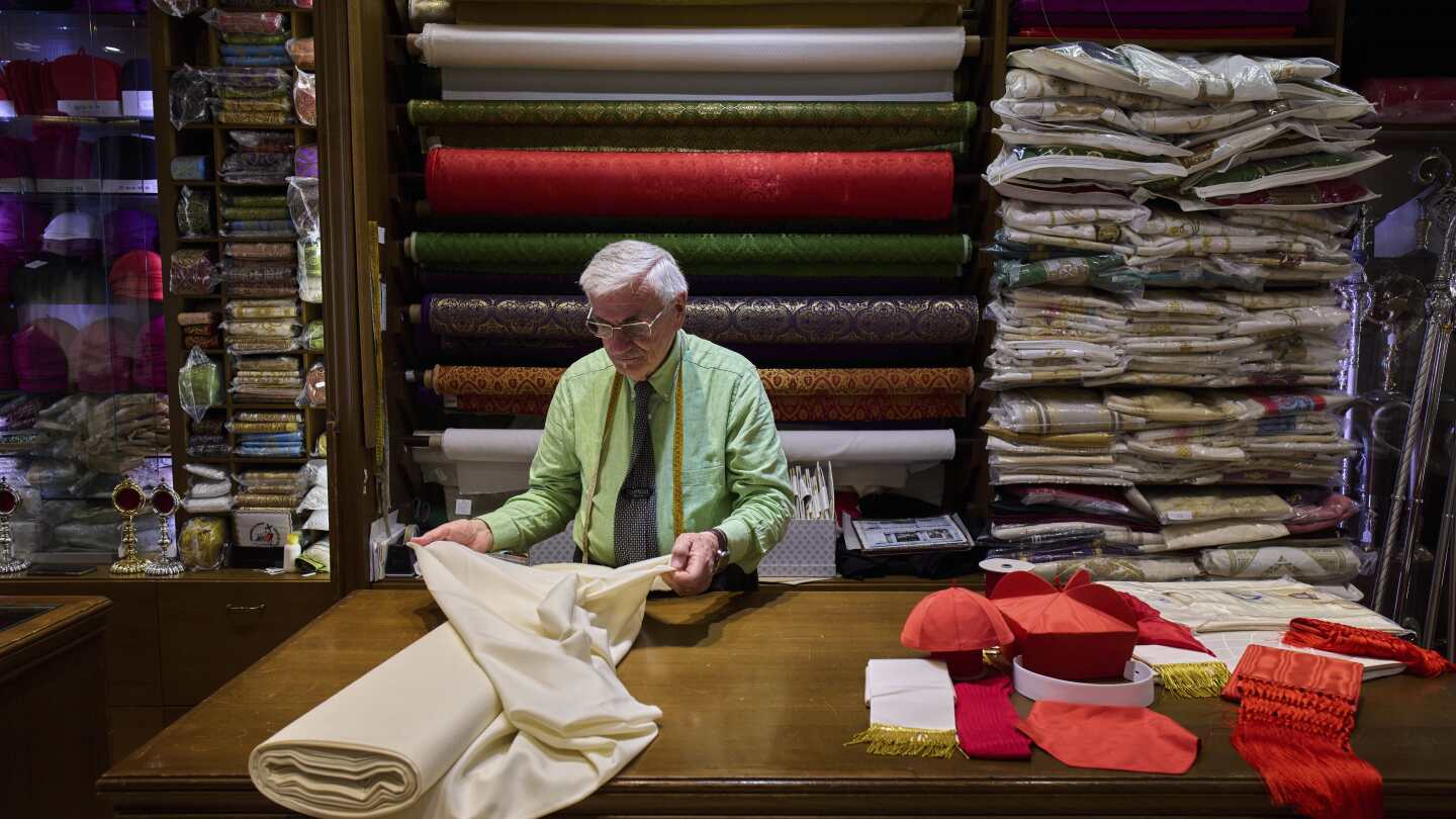 AP PHOTOS: Papal tailors prepare for transition