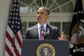 President Barack Obama gives a statement in the Rose Garden of the White House in Washington, June 15, 2012. After leaving office, Obama's records were transferred to the National Archives and Records Administration. (AP Photo/Susan Walsh, File)