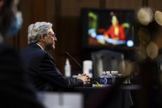 Judge Merrick Garland, nominee to be Attorney General, testifies at his confirmation hearing before the Senate Judiciary Committee, Monday, Feb. 22, 2021 on Capitol Hill in Washington. (Demetrius Freeman/The Washington Post via AP, Pool)