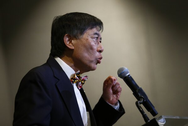 
              University of Maryland president Wallace Loh speaks at a news conference held to address the school's football program and the death of  offensive lineman Jordan McNair, who collapsed on a practice field and subsequently died, in College Park, Md.  (AP Photo/Patrick Semansky)
            