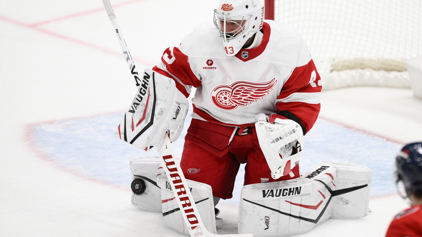 Mrazek Injured, Exits Red Wings Game Early in Utah