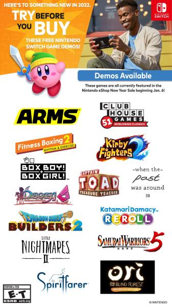If you picked up a new Nintendo Switch system over the holidays and are looking for some new games to start the new year off with a blast, this sale is a great place to start. (Graphic: Business Wire)