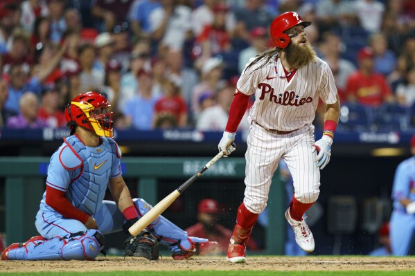 Cardinals fall 5-3 to Phillies after pitch hits Harper in face Midwest News  - Bally Sports