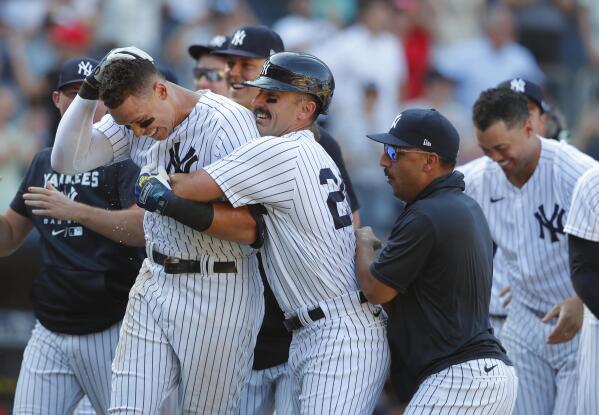 Aaron Judge New York Yankees walks off Houston Astros 