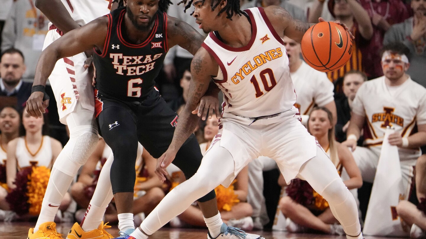 Gilbert scores 24, leads No. 10 Iowa State past Texas Tech 82-74