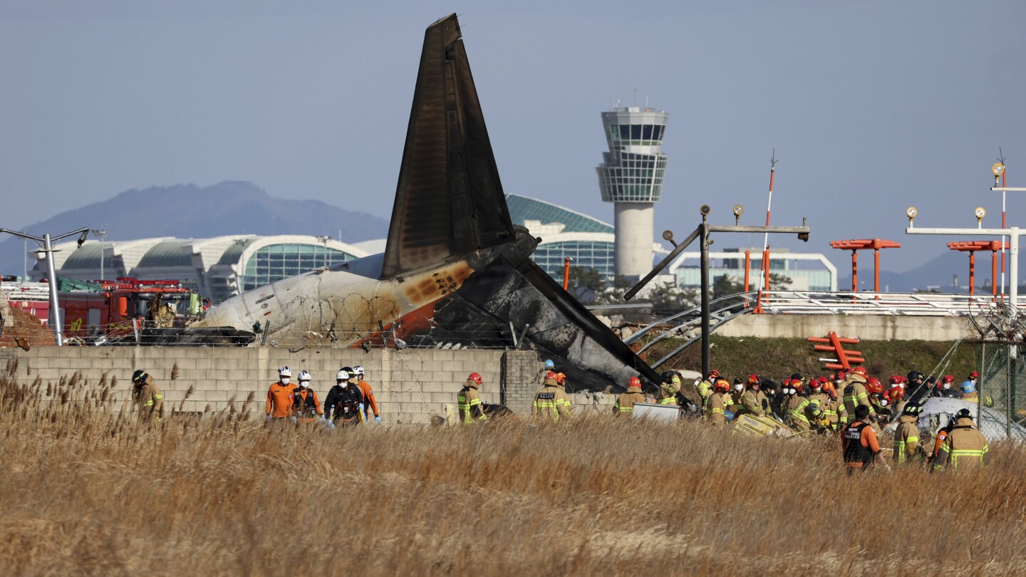 South Korea plane crashes while landing at Muan Airport, killing 179