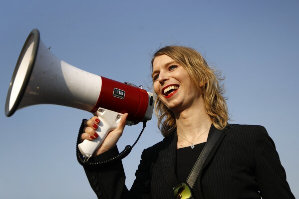 
              FILE - In this April 18, 2018, file photo, Chelsea Manning addresses participants at an anti-fracking rally in Baltimore. Convicted classified document leaker Chelsea Manning will not be allowed to enter Australia for a speaking tour scheduled to start Sunday, Sept. 2, 2018. (AP Photo/Patrick Semansky, File)
            