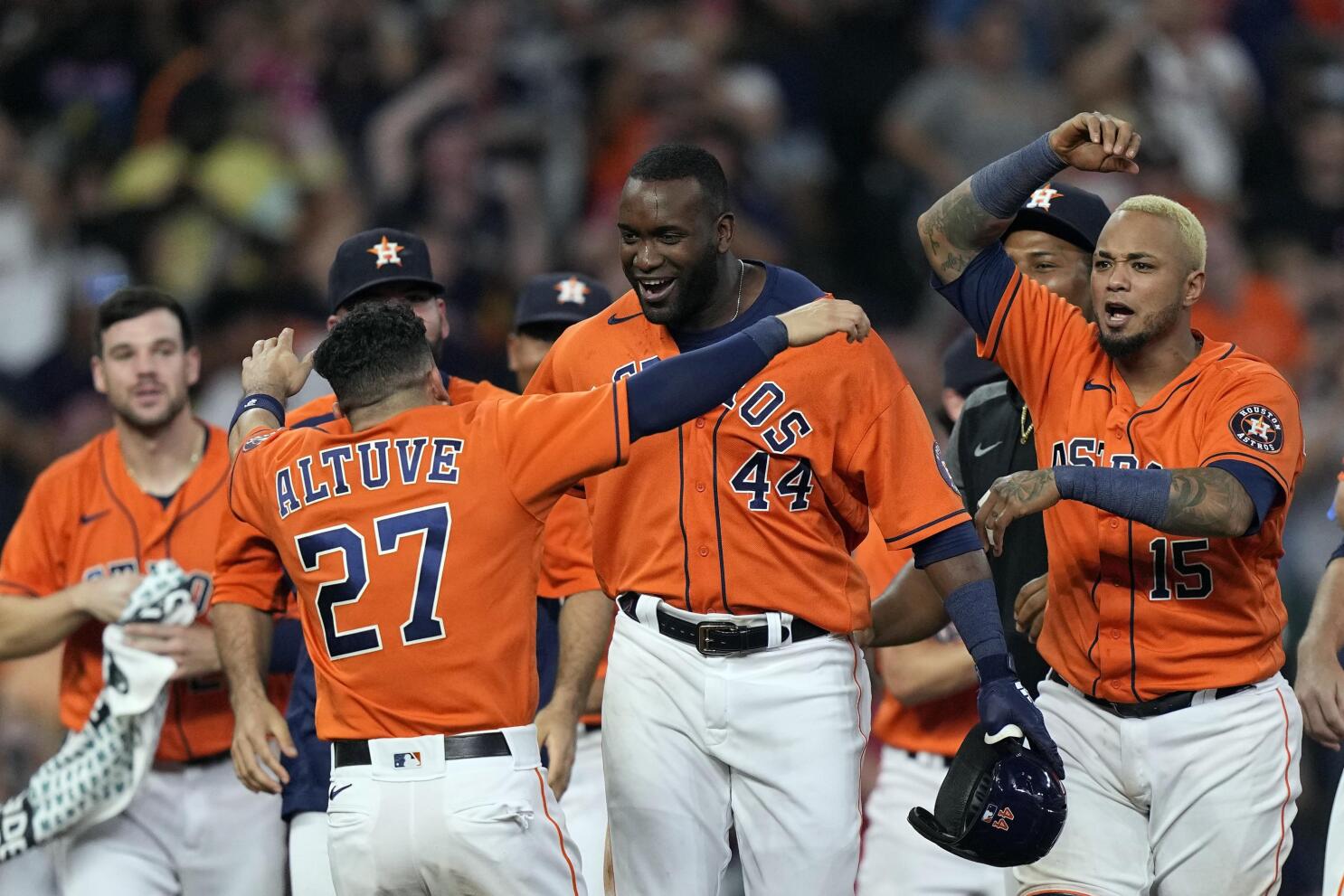 Houston Astros on X: Today's #Astros uniforms: home whites, orange caps  and unders.  / X