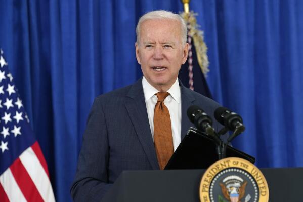 President Joe Biden talks about the May jobs report from the Rehoboth Beach Convention Center in Rehoboth Beach, Del., Friday, June 4, 2021. (AP Photo/Susan Walsh)
