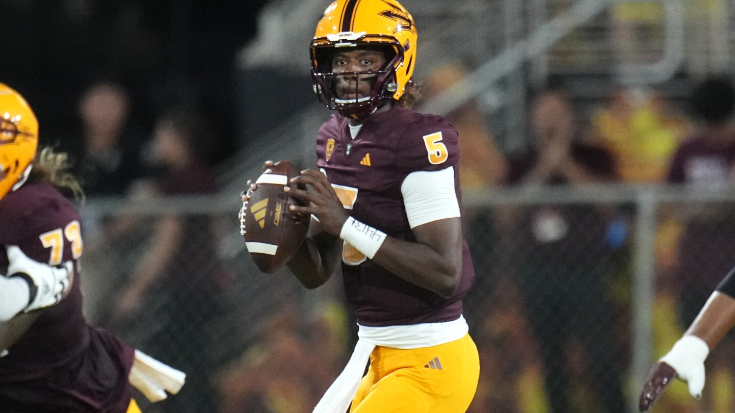 Rashada throws for two TDs, Arizona State earns storm-delayed 24-21 win over Southern Utah