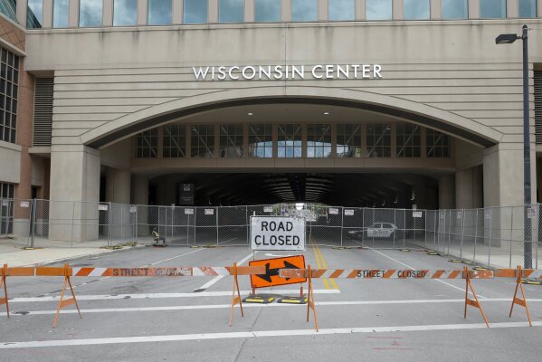 The Wisconsin Center is seen Wednesday, Aug. 5, 2020, in Milwaukee. Democratic presidential candidate former Vice President Joe will not travel to Milwaukee to accept the Democratic presidential nomination because of concerns over the coronavirus, party officials said Wednesday, signaling a move to a convention that essentially has become entirely virtual. (AP Photo/Morry Gash)