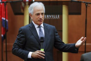 
              FILE - In this Aug. 16, 2017, file photo, Sen. Bob Corker, R-Tenn., speaks to the Sevier County Chamber of Commerce in Sevierville, Tenn. Always one to speak his mind, Corker’s new free agent status should make President Donald Trump and the GOP very nervous. The two-term Tennessee Republican isn’t seeking re-election. And that gives him even more elbow room to say what he wants and vote how he pleases over the next 15 months as Trump and the party’s top leaders on Capitol Hill struggle to get their agenda on track (AP Photo/Erik Schelzig, File)
            