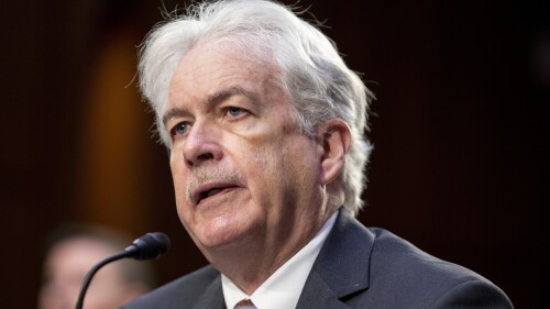 FILE - Central Intelligence Agency Director William Burns speaks during a Senate Intelligence Committee hearing to examine worldwide threats on Capitol Hill in Washington, March 8, 2023. President Joe Biden has elevated Burns to his Cabinet. It's a symbolic move that underscores the intelligence chief’s influence and his work in U.S. support for Ukraine. (AP Photo/Amanda Andrade-Rhoades)