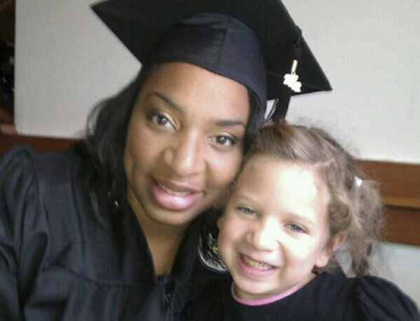
              This undated selfie shows Amberkatherine DeCory with her daughter, Mila DeCory. Until her daughter could speak, Decory, a police officer who lives outside Minneapolis, carried her birth certificate and even a photo of her giving birth, just in case the African-American and Native American had to prove that her light-haired, blue-eyed child was truly her own. Families like theirs were not surprised when they heard that Cindy McCain reported a woman to police for possible human trafficking because McCain saw her at the airport with a toddler of a different ethnicity. (Amberkatherine DeCory via AP)
            