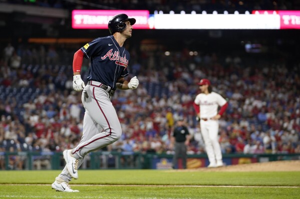Phillies shut out big-swinging Braves, again put division champs in  Division Series hole - The Boston Globe