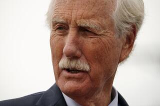 Sen. Angus King, I-Maine, speaks to reporters at Bath Iron Works, Saturday, Oct. 2, 2021, in Bath, Maine. The somewhat mysterious charitable giving strategy known as donor-advised funds is a point of contention in the philanthropic community, but a new report released Thursday, Nov. 11, is shedding light on what types of organizations benefited most from it in the past few years. A Senate bill, introduced by Sens. Angus King, a Maine Independent, and Chuck Grassley, an Iowa Republican, is aiming to make numerous reforms to DAFs. Among other things, it would create new categories of accounts (AP Photo/Robert F. Bukaty)