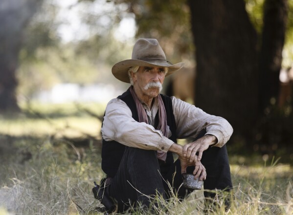 This image released by Paramount+ shows Sam Elliott in a scene from "1883." (Emerson Miller/Paramount+ via AP)