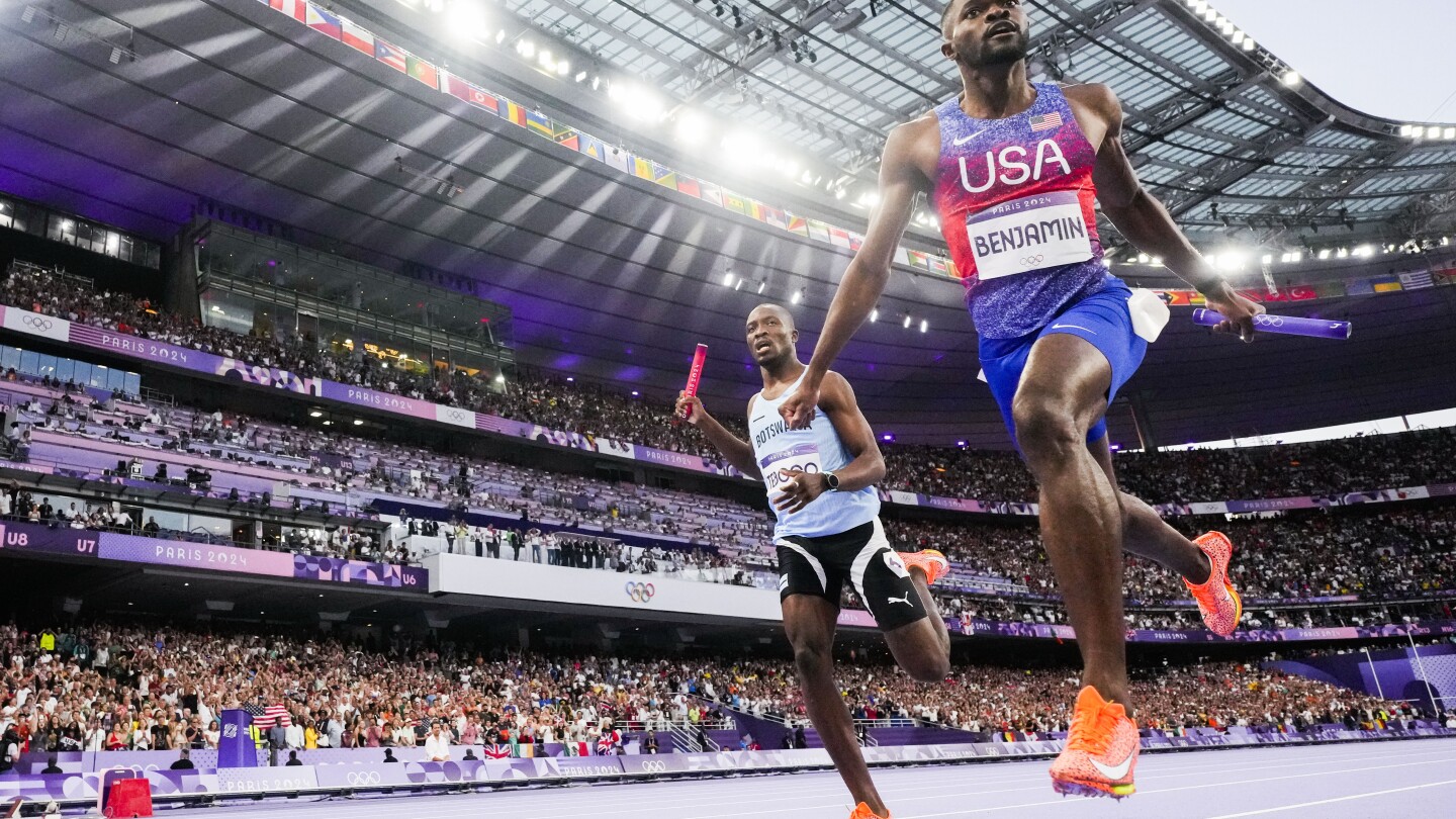 American Benjamin beats Botswana’s Tebogo to win men’s 4x400m relay at Paris Olympics