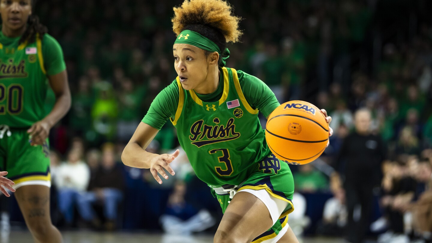 Notre Dame jumps to 3rd in AP Top 25 women’s poll after win over UConn; UCLA, South Carolina 1-2