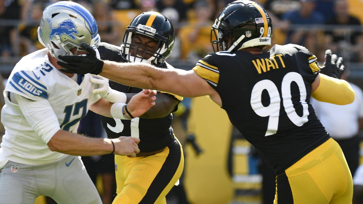 Steelers' TJ Watt practices, says knee is OK after cut block
