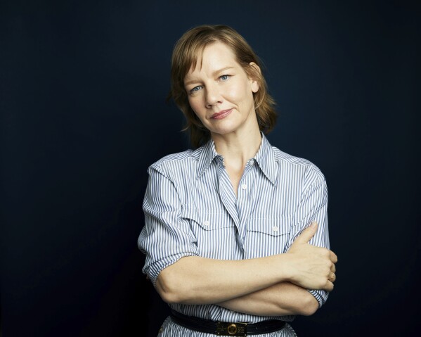 Actor Sandra Huller poses for a portrait to promote the film "Anatomy of a Fall" on Friday, Oct. 6, 2023, in New York. (Photo by Taylor Jewell/Invision/AP)