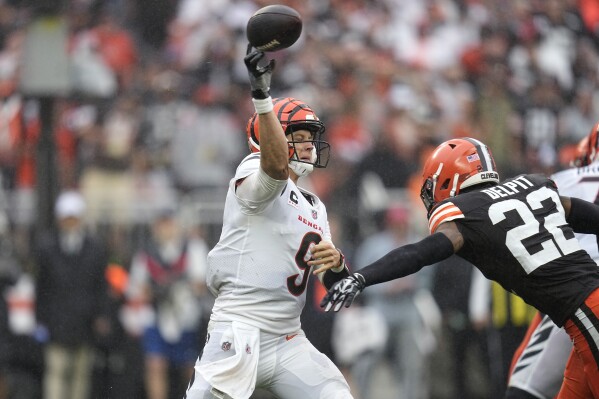 Browns beat Bengals and Joe Burrow throws for career-low 82 yards