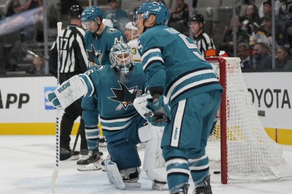 Bruins beat the winless Sharks 3-1 for their 3rd straight win to open the  season