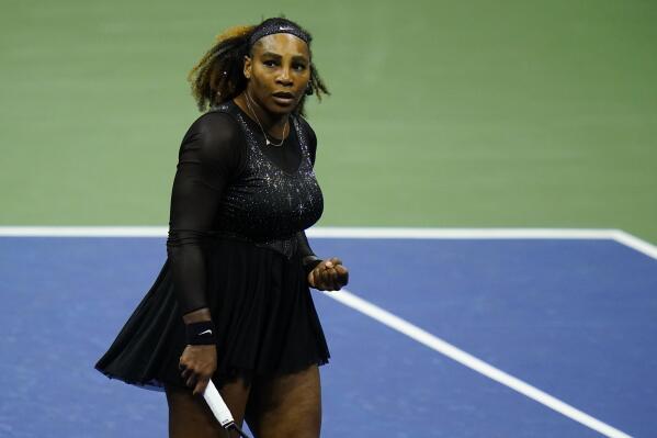 Serena Williams, of the United States, reacts after beating Anett Kontaveit, of Estonia, in the second round of the U.S. Open tennis championships, Wednesday, Aug. 31, 2022, in New York. (AP Photo/Frank Franklin II)