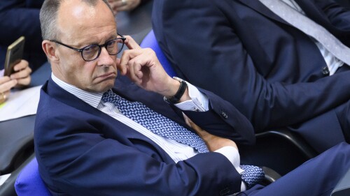 FILE - Friedrich Merz, Chairman of the German Christian Democratic Party (CDU) Party and the CDU/CSU parliamentary group of the German Bundestag, at a meeting of the German Bundestag, Bundestag at the Reichstag in Berlin, Germany, Wednesday, July 5 to attend.  2023. Germany's conservative opposition leader said on Tuesday that mass immigration was one of the country's biggest problems and one of the main reasons for the recent surge in support for the far right.  (Bernd von Jutrczenka/DPA, via AP, file)