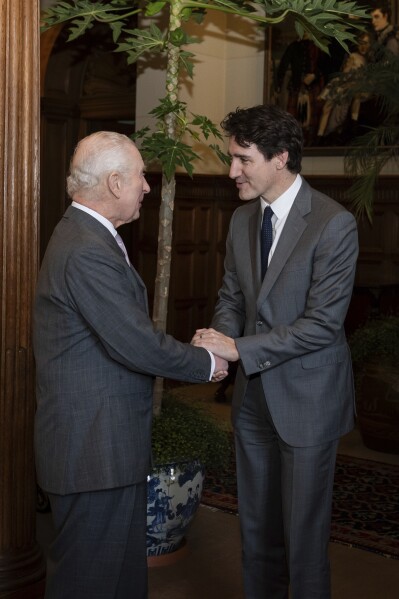 King Charles III welcomes Canada's Trudeau for talks overshadowed by Trump's annexation comments | AP News