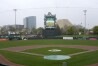Sutter Health Park, home of the Triple A team Sacramento River Cats, is shown in West Sacramento, Calif., Thursday, April 4, 2024. The Oakland Athletics announced the decision to play at the home of the Sacramento River Cats from 2025-27 with an option for 2028 on Thursday after being unable to reach an agreement to extend their lease in Oakland during that time. (AP Photo/Rich Pedroncelli)