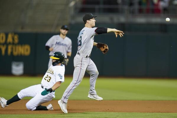 Cabrera dominates, Marlins win in 1st Oakland trip since '17