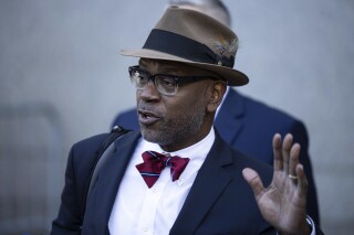 Anthony Ricco, attorney for Sean "Diddy" Combs, speaks to reporters as he exits Manhattan federal court, Thursday, Oct. 10 2024, in New York. (AP Photo/Yuki Iwamura, File)