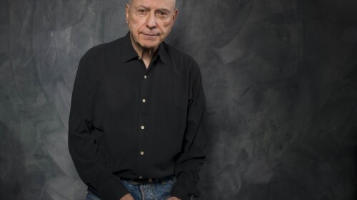 FILE - Alan Arkin poses for a portrait in the Fender Music Lodge during the 2011 Sundance Film Festival in Park City, Utah on Jan. 25, 2011. (AP Photo/Victoria Will, file)