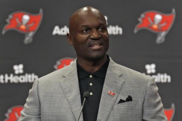 New Tampa Bay Buccaneers head coach Todd Bowles speaks to the media during an NFL football introductory news conference Thursday, March 31, 2022, in Tampa, Fla. (AP Photo/Chris O'Meara)