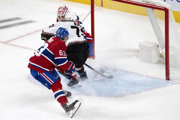 Slafkovsky scores first career goal as Canadiens rout Coyotes 6-2 - The  Globe and Mail