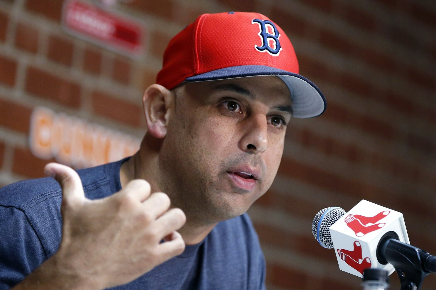 LSU Baseball - Boston Red Sox manager Alex Cora looks