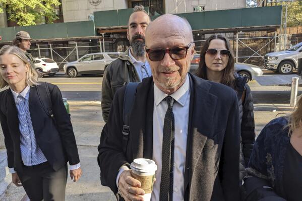 Screenwriter and film director Paul Haggis arrives at court for a sexual assault civil lawsuit in New York on Thursday, Oct. 20, 2022. (AP Photo/Ted Shaffrey)