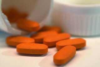 This Thursday, Nov. 2, 2017 photo shows tablets of ibuprofen in New York. In late March 2020, the World Health Organization and other leading agencies say there is no evidence to support the suggestion that taking ibuprofen might worsen the symptoms of COVID-19. (AP Photo/Patrick Sison)