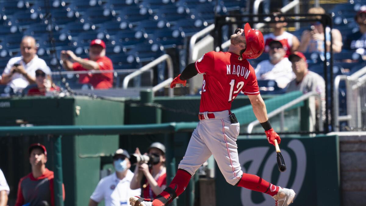 Reds beat Nats 3-0 after Washington wins suspended game 5-3