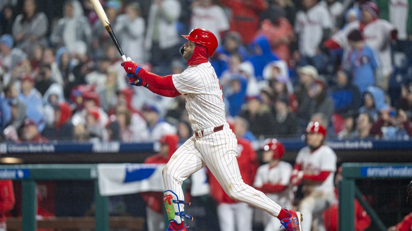 Bryce Harper leads Philadelphia Phillies to victory over Cincinnati Reds with grand slam and solo home runs
